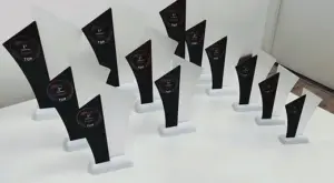 Serie di trofei personalizzati realizzati con stampa 3D