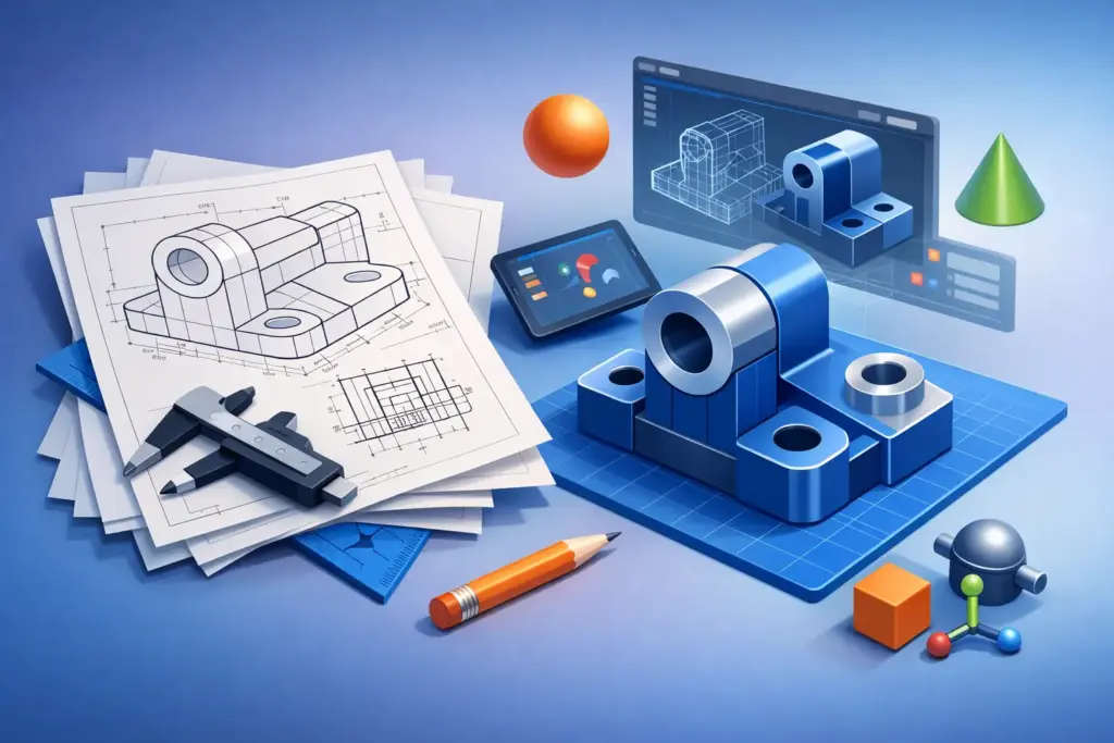 Modellazione 3D da disegno tecnico: come farla bene