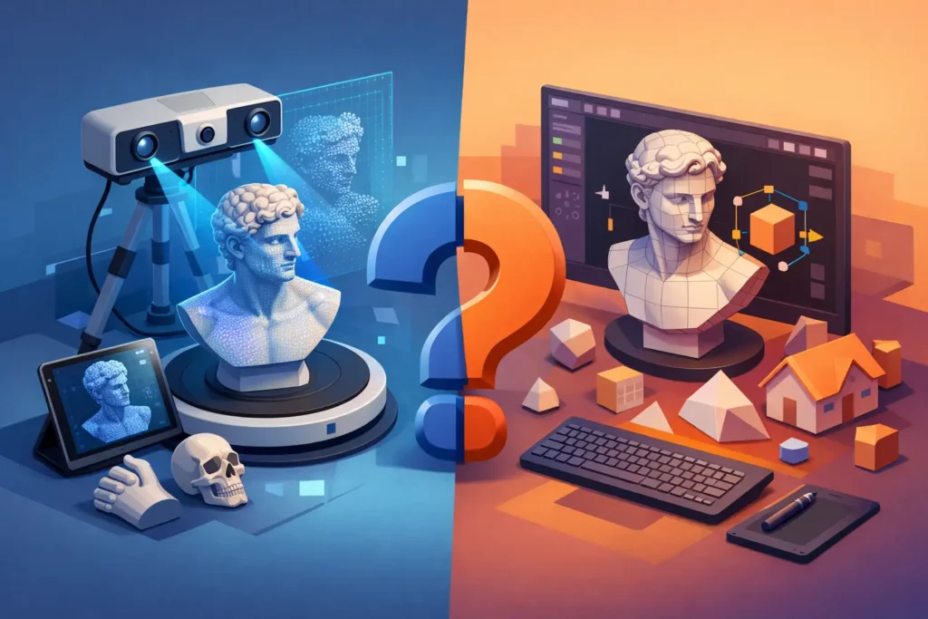 Scansione 3D o modellazione, quale scegliere?