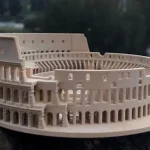 Modello architettonico del Colosseo realizzato con stampa 3D nel laboratorio M3D a Roma